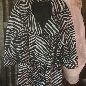 Lane Bryant Zebra Print Rain Coat. Plus size